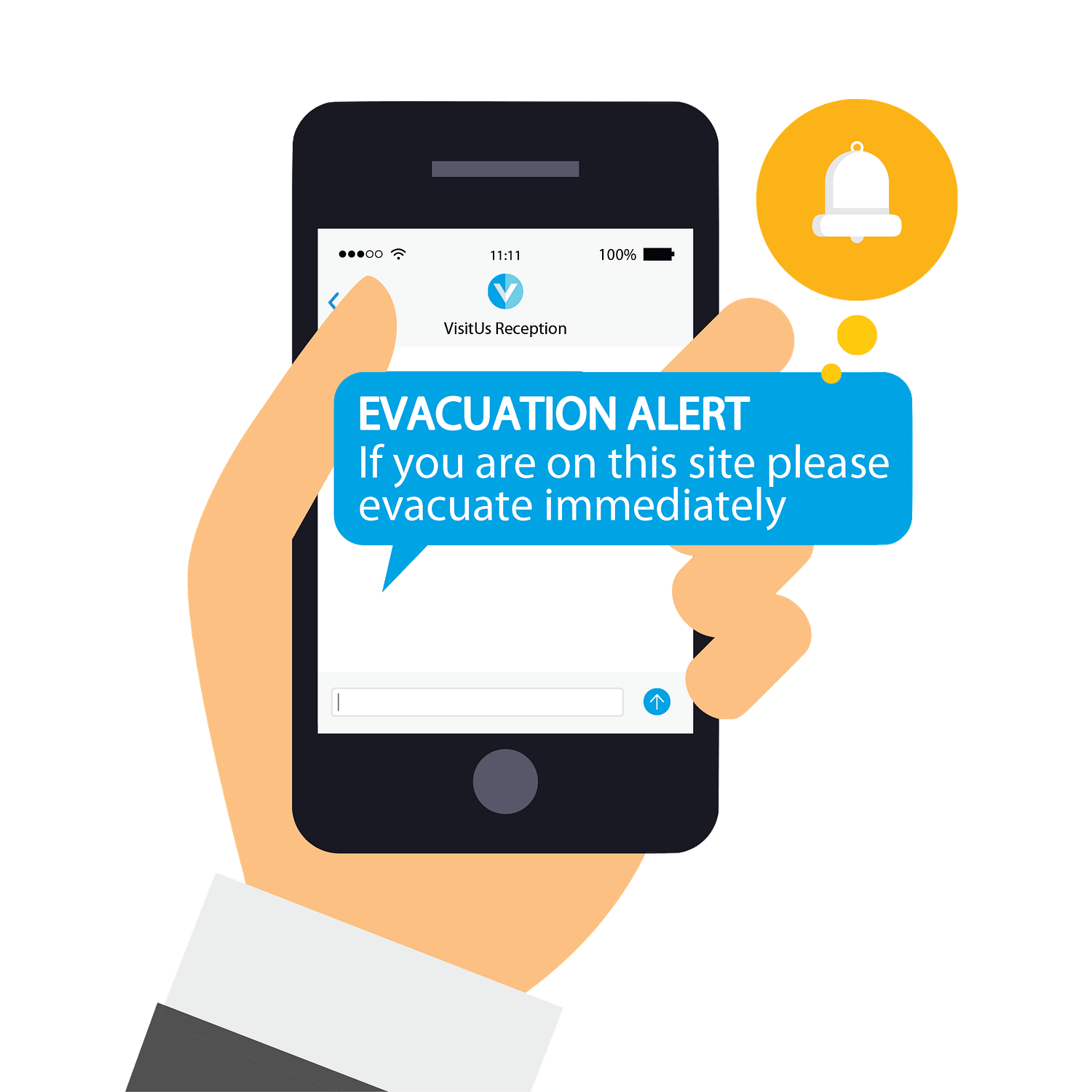 Evacuation Alert Notification On Mobile