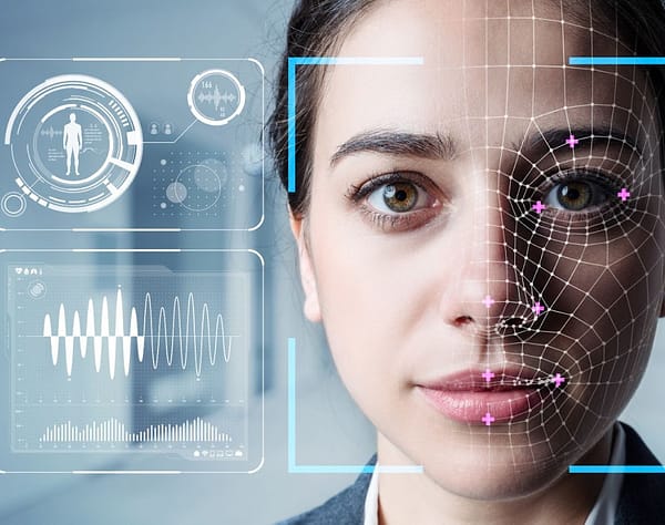 Facial Recognition Software Woman Face Scan