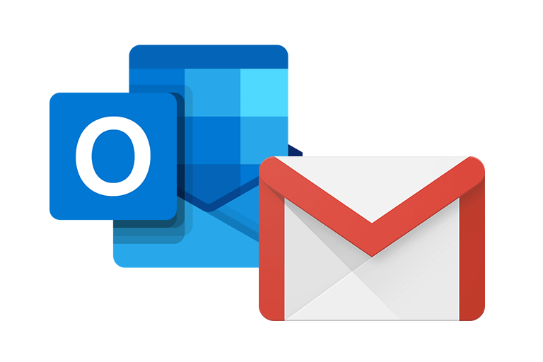 Outlook and Gmail icons
